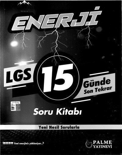 ENERJİ LGS 15 GÜNDE SON TEKRAR SORU KİTABI Fotokopinci -