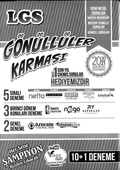 LGS GÖNÜLLÜLER KARMASI 10+1 DENEME Fotokopinci -