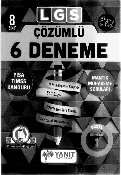 LGS ÇÖZÜMLÜ 6 DENEME MANTIK MUHAKEME SORULARI