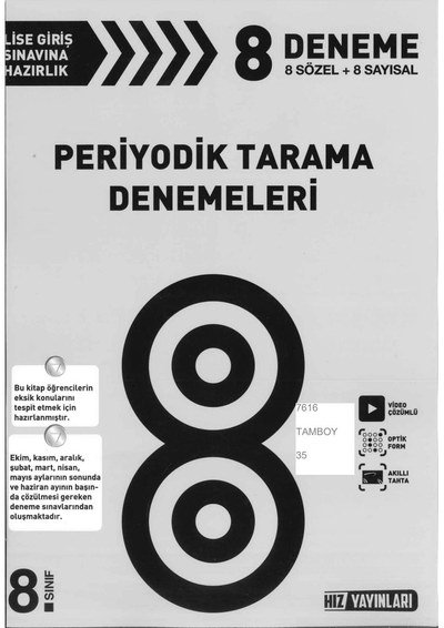 8 DENEME PERİYODİK TARAMA DENEMELERİ Fotokopinci -