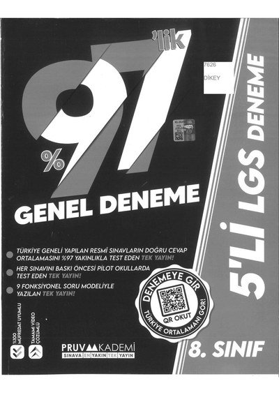 %97'LİK GENEL DENEME 5'Lİ LGS DENEME Fotokopinci -