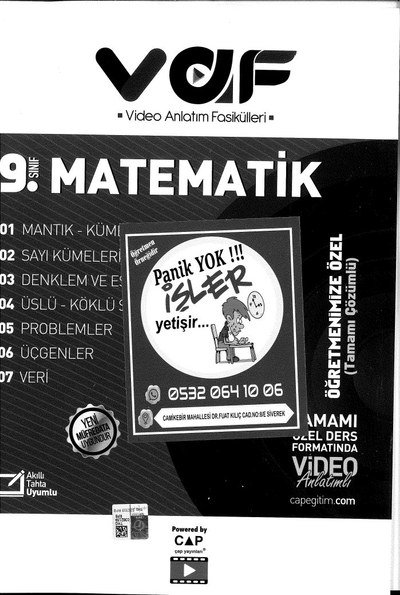 VİDEO ANLATIM FASİKÜLLERİ MATEMATİK TAMAMI ÖZEL DERS FORMATINDA Fotokopinci -