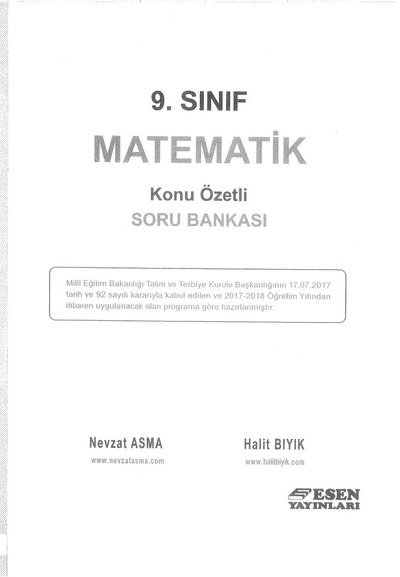 MATEMATİK KONU ÖZETLİ SORU BANKASI