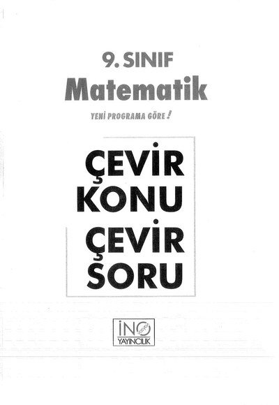 MATEMATİK ÇEVİR KONU ÇEVİR SORU Fotokopinci -