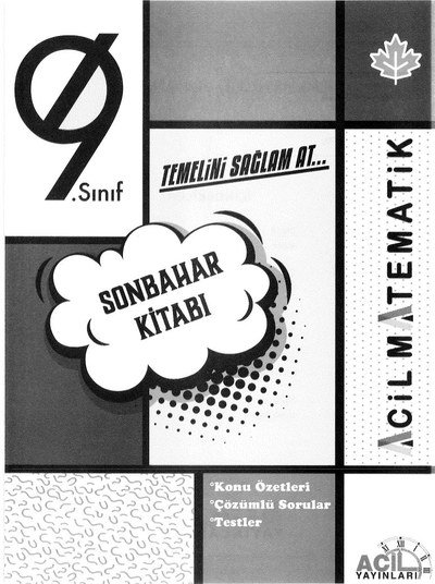 TEMELİNİ SAĞLAM AT SONBAHAR KİTABI ACİL MATEMATİK Fotokopinci -