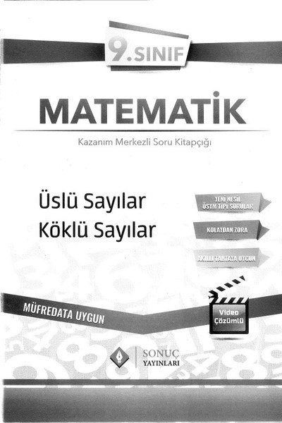 MATEMATİK KAZANIM MERKEZLİ SORU KİTAPÇIĞI ÜSLÜ SAYILAR KÖKLÜ SAYILAR Fotokopinci -