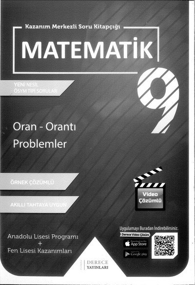 MATEMATİK SORU KİTAPÇIĞI ORAN ORANTI PROBLEMLER Fotokopinci -