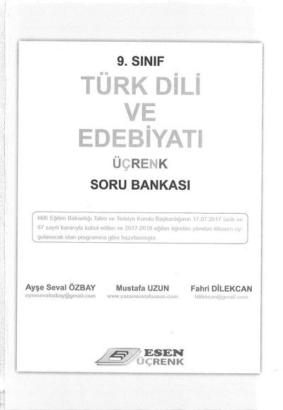 TÜRK DİLİ VE EDEBİYATI ÜÇRENK SORU BANKASI