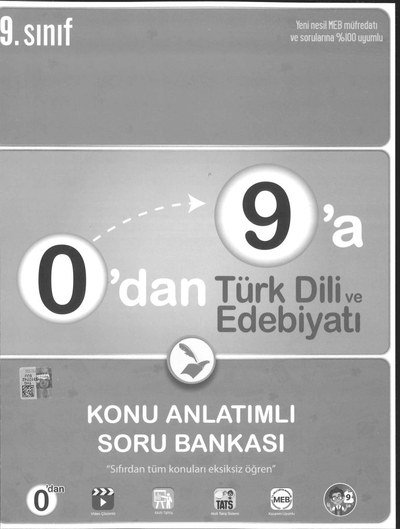 0'DAN 9'A TÜRK DİLİ VE EDEBİYATI KONU ANLATIMLI SORU BANKASI Fotokopinci -