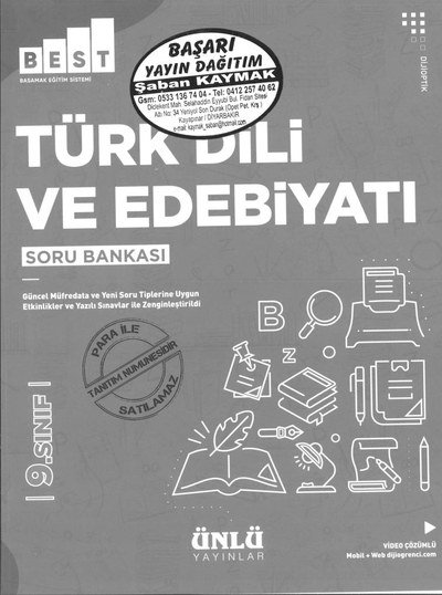 TÜRK DİLİ VE EDEBİYATI SORU BANKASI Fotokopinci -