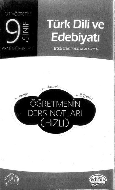 TÜRK DİLİ VE EDEBİYATI ÖĞRETMENİN DERS NOTLARI (HIZLI) Fotokopinci -