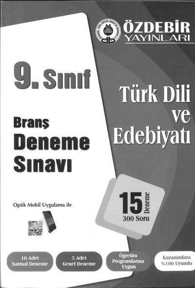 BRANŞ DENEME SINAVI TÜRK DİLİ VE EDEBİYATI 15 DENEME 300 SORU