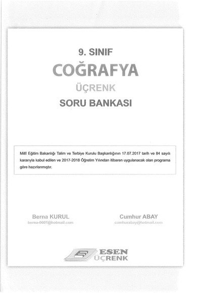 COĞRAFYA ÜÇRENK SORU BANKASI