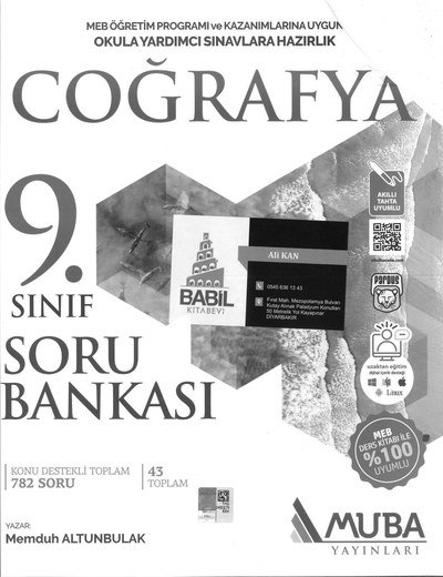 COĞRAFYA SORU BANKASI 782 SORU Fotokopinci -