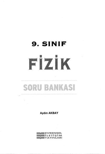 FİZİK SORU BANKASI AYDIN AKBAY