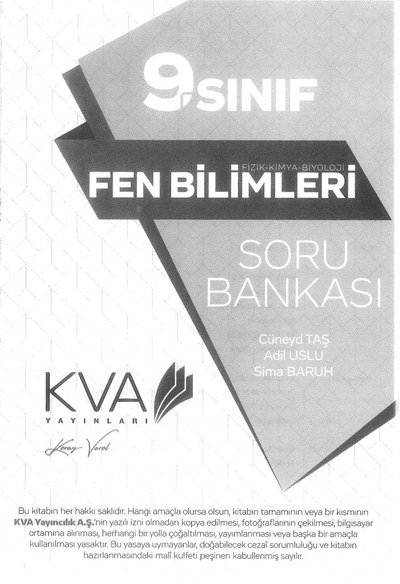 FEN BİLİMLERİ SORU BANKASI Fotokopinci -