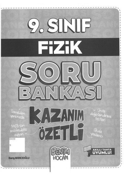 FİZİK SORU BANKASI KAZANIM ÖZETLİ BENİM HOCAM Fotokopinci -
