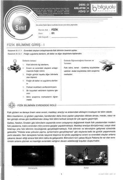 DERS ANLATIM FÖYÜ FİZİK Fotokopinci -