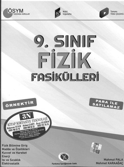 FİZİK FASİKÜLLERİ ÖSYM TARZINDA SORULAR Fotokopinci -