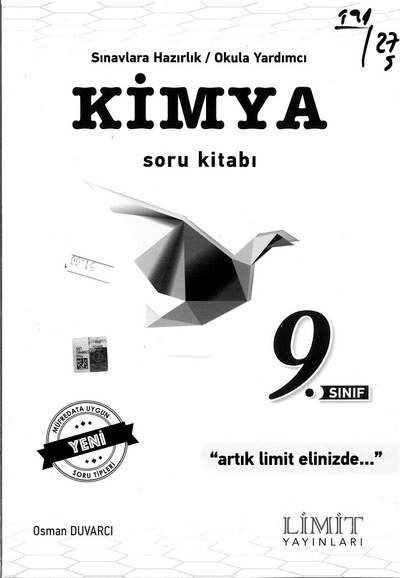 KİMYA SORU KİTABI ARTIK LİMİT ELİNİZDE Fotokopinci -