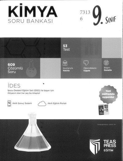KİMYA SORU BANKASI 609 ÇÖZÜMLÜ SORU