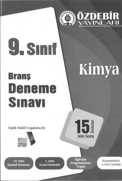 BRANŞ DENEME SINAVI KİMYA 15 DENEME 300 SORU