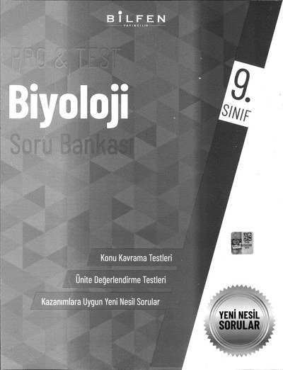 PRO & TEST BİYOLOJİ SORU BANKASI
