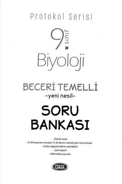 BİYOLOJİ BECERİ TEMELLİ YENİ NESİL SORU BANKASI Fotokopinci -