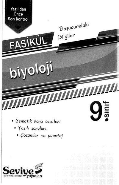 FASİKÜL BAŞUCUMDAKİ BİLGİLER BİYOLOJİ ŞEMATİK KONU ÖZETLERİ Fotokopinci -