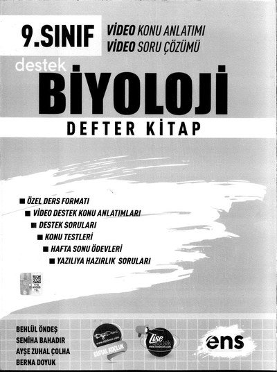 BİYOLOJİ DEFTER KİTAP KONU ANLATIMI SORU ÇÖZÜMÜ Fotokopinci -