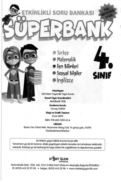 ETKİNLİKLİ SORU BANKASI SÜPERBANK