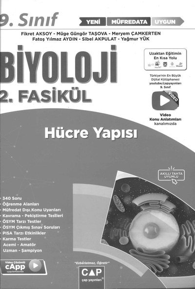 BİYOLOJİ 2. FASİKÜL HÜCRE YAPISI Fotokopinci -