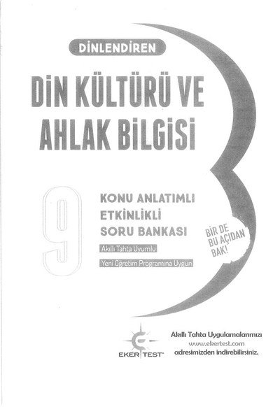 DİN KÜLTÜRÜ VE AHLAK BİLGİSİ KONU ANLATIMLI ETKİNLİKLİ SORU BANKASI Fotokopinci -