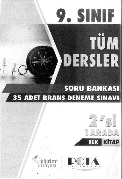 TÜM DERSLER SORU BANKASI 35 ADET BRANŞ DENEME SINAVI 2'Sİ 1 ARADA TEK KİTAP