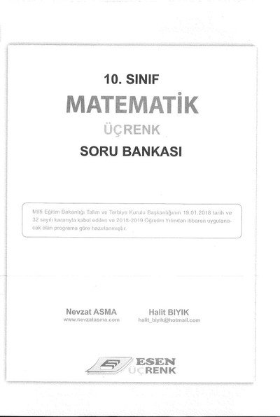 MATEMATİK ÜÇRENK SORU BANKASI Fotokopinci -