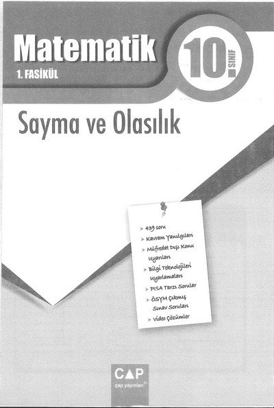 MATEMATİK 1. FASİKÜL SAYMA VE OLASILIK Fotokopinci -