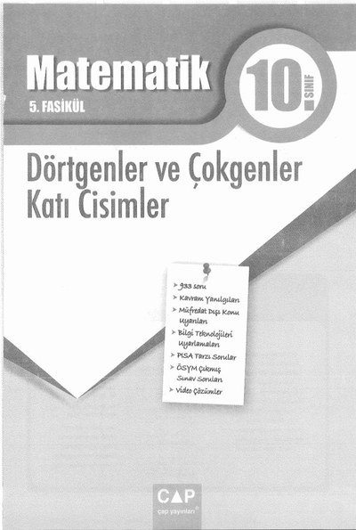 MATEMATİK 5. FASİKÜL DÖRTGENLER VE ÇOKGENLER KATI CİSİMLER Fotokopinci -
