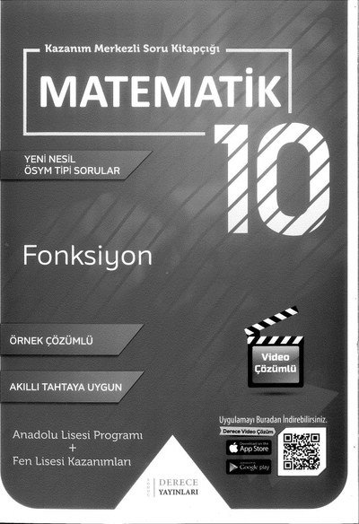 KAZANIM MERKEZLİ SORU KİTAPÇIĞI MATEMATİK FONKSİYON ÖRNEK ÇÖZÜMLÜ Fotokopinci -