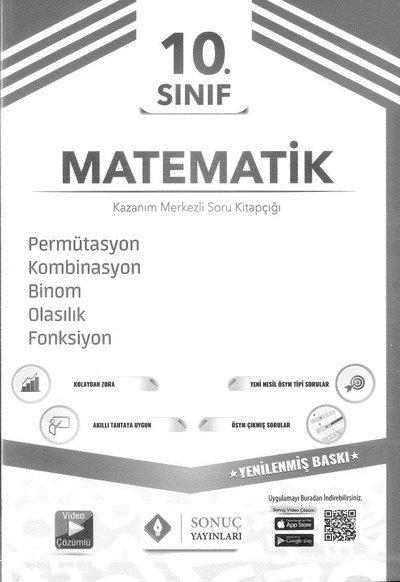 MATEMATİK PERMÜTASYON KOMBİNASYON BİNOM OLASILIK FONKSİYON Fotokopinci -