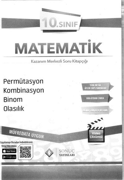 MATEMATİK PERMÜTASYON KOMBİNAYON BİNOM OLASILIK Fotokopinci -