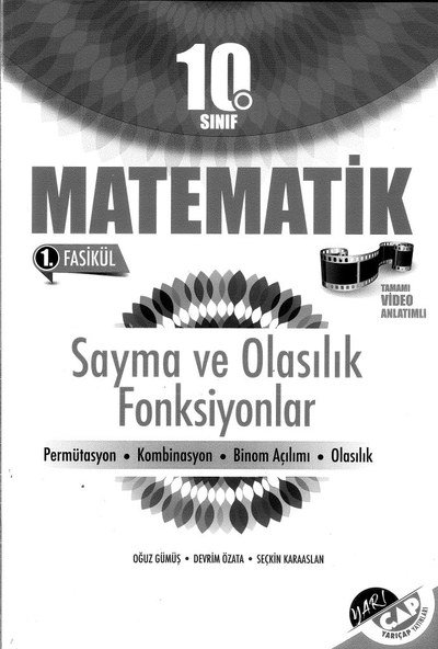 MATEMATİK 1. FASİKÜL SAYMA VE OLASILIK FONKSİYONLAR Fotokopinci -