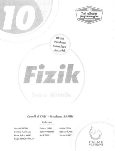 FİZİK SORU KİTABI OKULA YARDIMCI SINAVLARA HAZIRLIK Fotokopinci -