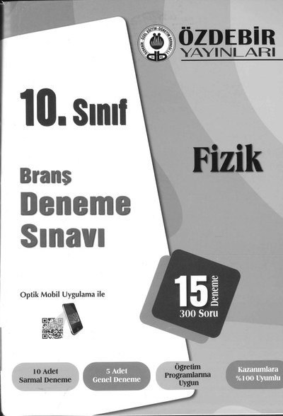 BRANŞ DENEME SINAVI FİZİK 15 DENEME 300 SORU Fotokopinci -