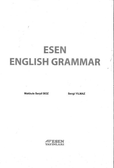 ESEN ENGLISH GRAMMAR Fotokopinci -