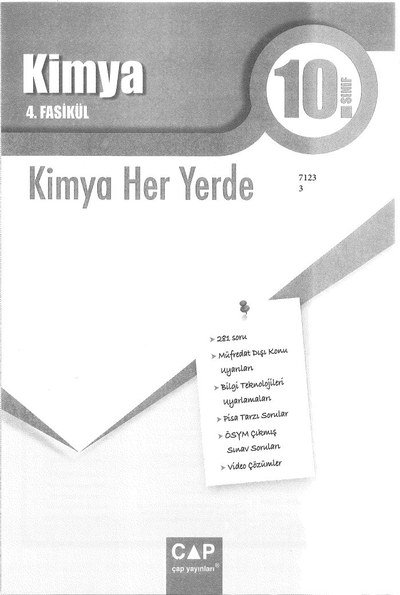 KİMYA 4. FASİKÜL KİMYA HER YERDE Fotokopinci -