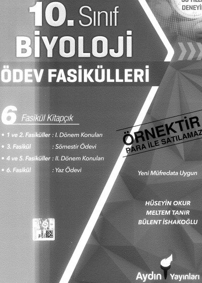 BİYOLOJİ ÖDEV FASİKÜLLERİ 6 FASİKÜL KİTAPÇIK Fotokopinci -