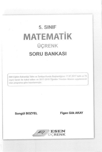 MATEMATİK ÜÇRENK SORU BANKASI Fotokopinci -