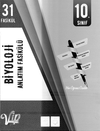 BİYOLOJİ ANLATIM FASİKÜLÜ 31 FASİKÜLÜ Fotokopinci -