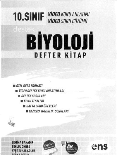 BİYOLOJİ DEFTER KİTAP KONU ANLATIMI SORU ÇÖZÜMÜ Fotokopinci -