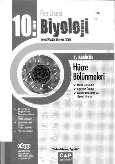 BİYOLOJİ 1. FASİKÜL HÜCRE BÖLÜNMELERİ Fotokopinci -